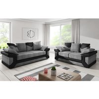 Dino Large Fabric Sofa Suite Scatter 3 Seater & 2 Seater