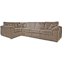 Delta Large Long Narrow 5 Seater Corner Sofa Left Hand Facing Jumbo Cord L Shape