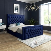 Kingston Upholstered Soft Velvet Bed Frame Super King
