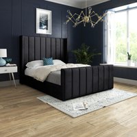 Oxford Upholstered Soft Touch Plush Velvet Bed Frame Double