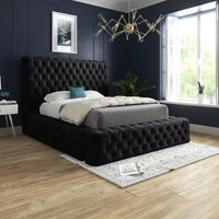 Cambridge Upholstered Soft Touch Velvet Bed Frame Double
