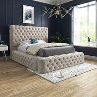 Cambridge Upholstered Soft Touch Velvet Bed Frame Double