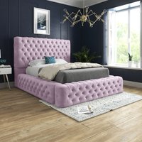 Cambridge Upholstered Soft Touch Velvet Bed Frame Super King
