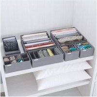 DS Living Folderable Clothes Drawer Organiser Storage Set of 7 Grey