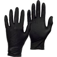 Pegdev 150x Premium Black Nitrile Gloves Powder-Free Disposable Latex-Free Textured Large 75 Pairs