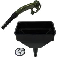 Pegdev Jerry Can Accessory Bundle Metal Spout with Rubber Nozzle Heavy Duty Funnel in Black