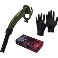 Pegdev Jerry Can Accessory Bundle Metal Spout & Nitrile Gloves Efficient Refuelling Protection in Black