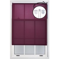Furnished Aubergine Daylight Roller Blinds with Metal Fittings - Trimmable Window Shade | Size: 165 cm width x 165 cm drop