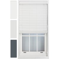 Furnished Venetian Window Blinds Faux Wood 50mm Slats in White | Size: 45 cm width x 210 cm drop