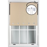 Cappuccino Blackout Roller Blind Chrome Square Eyelets & Metal Fittings cm width x 165 cm drop