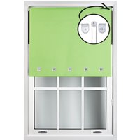 Lime Green Blackout Roller Blind Chrome Square Eyelets & Metal Fittings cm width x 165 cm drop