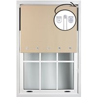 Cappuccino Blackout Roller Blinds Chrome Round Eyelets & Metal Fittings cm width x 165 cm drop