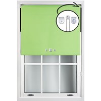 Lime Green Blackout Roller Blinds Triple Square Eyelets & Metal Fittings cm width x 165 cm drop