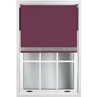 Aubergine Blackout Fabric Glitter Accent Trimmable Roller Blind cm width x 210 cm drop