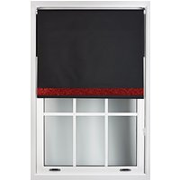 Blackout Fabric Red Glitter Accent Trimmable Roller Blind cm width x 210 cm drop