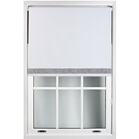 Furnished White Blackout Fabric with White Glitter Accent - Trimmable Roller Blind | Size: 65 cm width x 165 cm drop