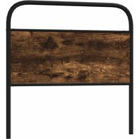 Headboard Smoked Oak 90 cm Steel & Engineered Wood