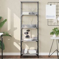 Berkfield Home Bookshelf Grey Sonoma 50x33x153 cm Engineered Wood | Size: 50 x 33 x 153 cm