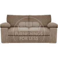 Delta Large Fabric 2 Seater Sofa Padded Arms Jumbo Cord
