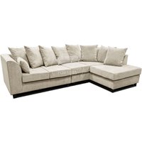 Furnishings For Less UK Casper Chenille Large 5 Seater L Shaped Corner Sofa Right Hand Facing in Beige
