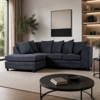Casper Chenille 3 to 4 Seater L Shaped Corner Sofa Left Hand Facing