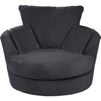 Casper Chenille Swivel Chair 360 Rotation Foam Single Seater