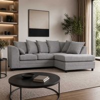 Casper Chenille 3 to 4 Seater L Shaped Corner Sofa Right Hand Facing