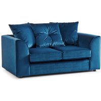 Fernando Soft Plush Velvet Fabric 2 Seater Sofa Scatter Back