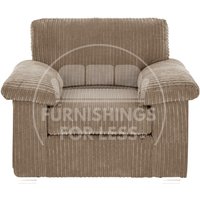 Delta Large Fabric Armchair Sofa Padded Arms Jumbo Cord