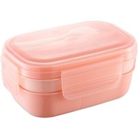 Xample Lunch Box Bento Box Set For Kids Adult Lunch Food Storage Container Microwave UK in Pink