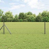 Berkfield Home Hexagon Fence Grey 0, 5x100 m Steel