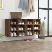 Berkfield Home Shoe Cabinets 2 pcs Brown Oak 52.5x30x50 cm