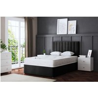 Amelia Upholstered Panel Divan Bed Headboard Single
