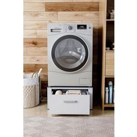 Living and Home Washing Machine Dryer Pedestal with Drawer in White