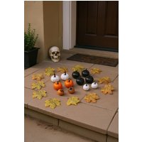 Living and Home 24Pcs Halloween DIY Craft Decoration Set with Artificial Pumpkins & Maple Leaves for Fall Wreaths, Centerpieces