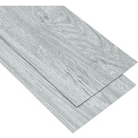 Living and Home Realistic Wood Effect Self Adhesive Flooring 36 Pcs in Grey