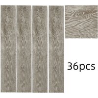 Living and Home 36Pcs Khaki Self Adhesive Waterproof Wear-Resistant PVC Wood Grain Effect Flooring, 5m² Pack