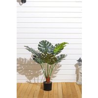 Living and Home 85cm Artificial Tropical Monstera Tree Faux Plant in Green