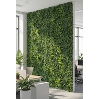 Living and Home 1x1m Artificial Plant Living Wall Panel with Assorted Foliage for Home, Office, Cafe, Wedding in Green