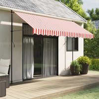 Replacement Fabric Awning Red & Stripe 3.5x2.5 m