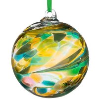 Sienna Glass Happy Easter 10cm Friendship Ball Peridot in Green
