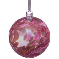 Sienna Glass 10cm Friendship Ball Happy 40th Birthday in Pink
