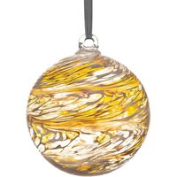 Sienna Glass 10cm Friendship Ball Happy 50th Birthday in Gold