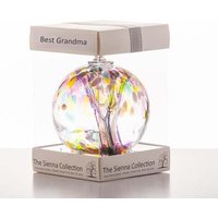 Sienna Glass 10cm Spirit Ball Best Grandma Multicoloured Pink
