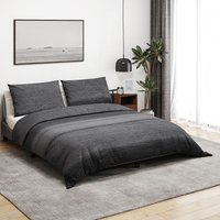 Berkfield Home Duvet Cover Set Dark Grey 200x200 cm Cotton