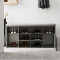 Wood Padded Shoe Cabinet Storage Bench