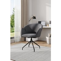 Living and Home Modern Swivel Chair in Grey