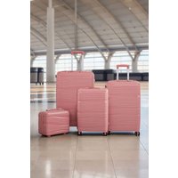 Living and Home 4PCS Gold Lockable Travel Suitcase Set in Rose Gold