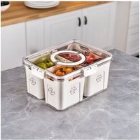 Fridge Storage Container Three Compartments