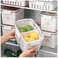 Fridge Storage Container Two Compartments